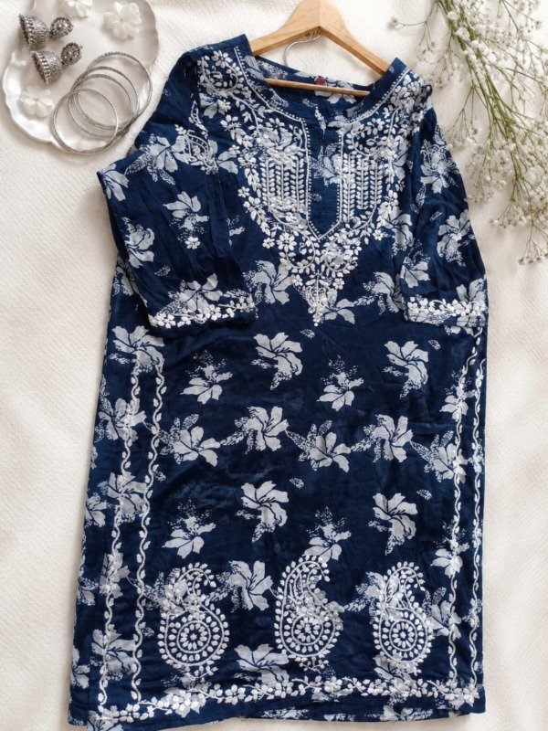 Chikankari printed kurti Set
